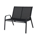 Gardeon Garden Bench Seat Steel Outdoor Black