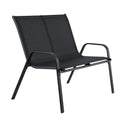 Gardeon Garden Bench Seat Steel Outdoor Black