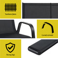 Gardeon Garden Bench Seat Steel Outdoor Black