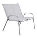 Gardeon Garden Bench Seat Steel Outdoor Grey 3 Seater