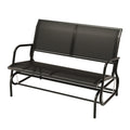 Gardeon 2 Seater Glider Swing Bench Black Outdoor Patio Furniture
