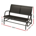 Gardeon 2 Seater Glider Swing Bench Black Outdoor Patio Furniture