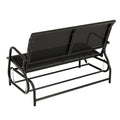 Gardeon 2 Seater Glider Swing Bench Black Outdoor Patio Furniture