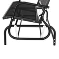 Gardeon 2 Seater Glider Swing Bench Black Outdoor Patio Furniture