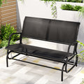 Gardeon 2 Seater Glider Swing Bench Black Outdoor Patio Furniture