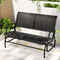 Gardeon 2 Seater Glider Swing Bench Black Outdoor Patio Furniture