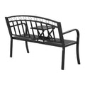 Gardeon Outdoor Garden Bench Seat Loveseat Steel Foldable Table Patio Furniture