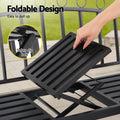 Gardeon Outdoor Garden Bench Seat Loveseat Steel Foldable Table Patio Furniture