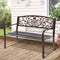 Gardeon 3 Seater Garden Bench Seat Steel Bronze Outdoor Furniture
