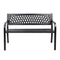 Gardeon 2 Seater Outdoor Garden Bench Seat Steel Black