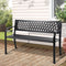 Gardeon 2 Seater Outdoor Garden Bench Seat Steel Black