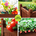 Garden Bed Raised Planter Box 90x30x33cm Wooden Brown