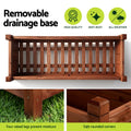 Garden Bed Raised Planter Box 90x30x33cm Wooden Brown