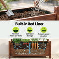 Garden Bed Raised Planter Box 90x30x33cm Wooden Brown