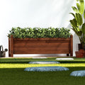 Garden Bed Raised Planter Box 90x30x33cm Wooden Brown