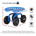 Gardeon Garden Seat 360 Swivel Adjustable Work Scooter 150kg