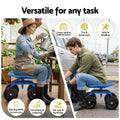 Gardeon Garden Seat 360 Swivel Adjustable Work Scooter 150kg
