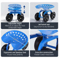 Gardeon Garden Seat 360 Swivel Adjustable Work Scooter 150kg