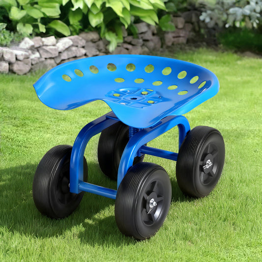 Gardeon Garden Seat 360 Swivel Adjustable Work Scooter 150kg
