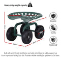 Gardeon Garden Seat 360 Swivel Rolling Work Scooter 150kg