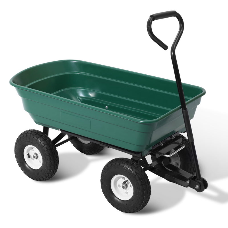 Gardeon Garden Cart Dump Trailer 270kg 75L Wheelbarrow