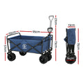 Gardeon Garden Cart Folding 120kg Trolley Wagon Camping Outdoor
