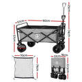 Gardeon Garden Cart Cargo Net Grey