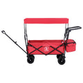 Gardeon Garden Cart Removable Canopy Red