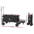 Gardeon Garden Cart Opening Rear Black
