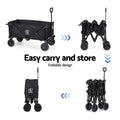 Gardeon Garden Cart Opening Rear Black