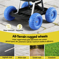 Gardeon Garden Cart Seat Rolling Stool 440lbs Tool Storage Tray Blue
