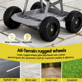 Gardeon Garden Cart Seat 440lbs Capacity Rolling Work Stool Grey