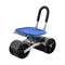 Gardeon Garden Stool Seat Foldable Wheels Blue