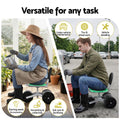 Gardeon Garden Cart Seat 360° Swivel 130kg Foldable Backrest Green