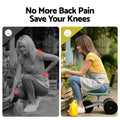 Gardeon Garden Cart Seat 360° Swivel 130kg Foldable Backrest Green