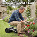 Gardeon Garden Cart Seat 360° Swivel 130kg Foldable Backrest Green
