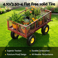Gardeon 2x Solid Rubber Tyres 26cm Flat Free Wheelbarrow Wheel 5/8 Axle