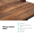Gardeon Wooden Garden Bridge 160cm Outdoor Decor Ornament