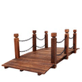 Gardeon Wooden Garden Bridge 160cm Outdoor Ornament Chain