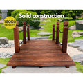 Gardeon Wooden Garden Bridge 160cm Outdoor Ornament Chain