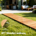 Gardeon 8ft Wooden Garden Pathway Roll-Out Walkway Brown