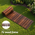 Gardeon 8ft Wooden Garden Pathway Walkway Charcoal Brown