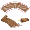 Gardeon 8FT Wooden Garden Pathway Brown Curved Roll Out Walkway