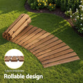 Gardeon 8FT Wooden Garden Pathway Brown Curved Roll Out Walkway