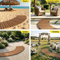 Gardeon 8FT Wooden Garden Pathway Brown Curved Roll Out Walkway