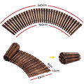 Gardeon 8FT Wooden Garden Pathway Charcoal Brown Curved Walkway