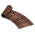 Gardeon 8FT Wooden Garden Pathway Charcoal Brown Curved Walkway