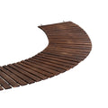Gardeon 8FT Wooden Garden Pathway Charcoal Brown Curved Walkway