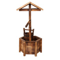 Gardeon Wooden Wishing Well Garden Ornament Outdoor Decor