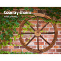 Gardeon 2X Wooden Wagon Wheel Garden Ornament Decor
